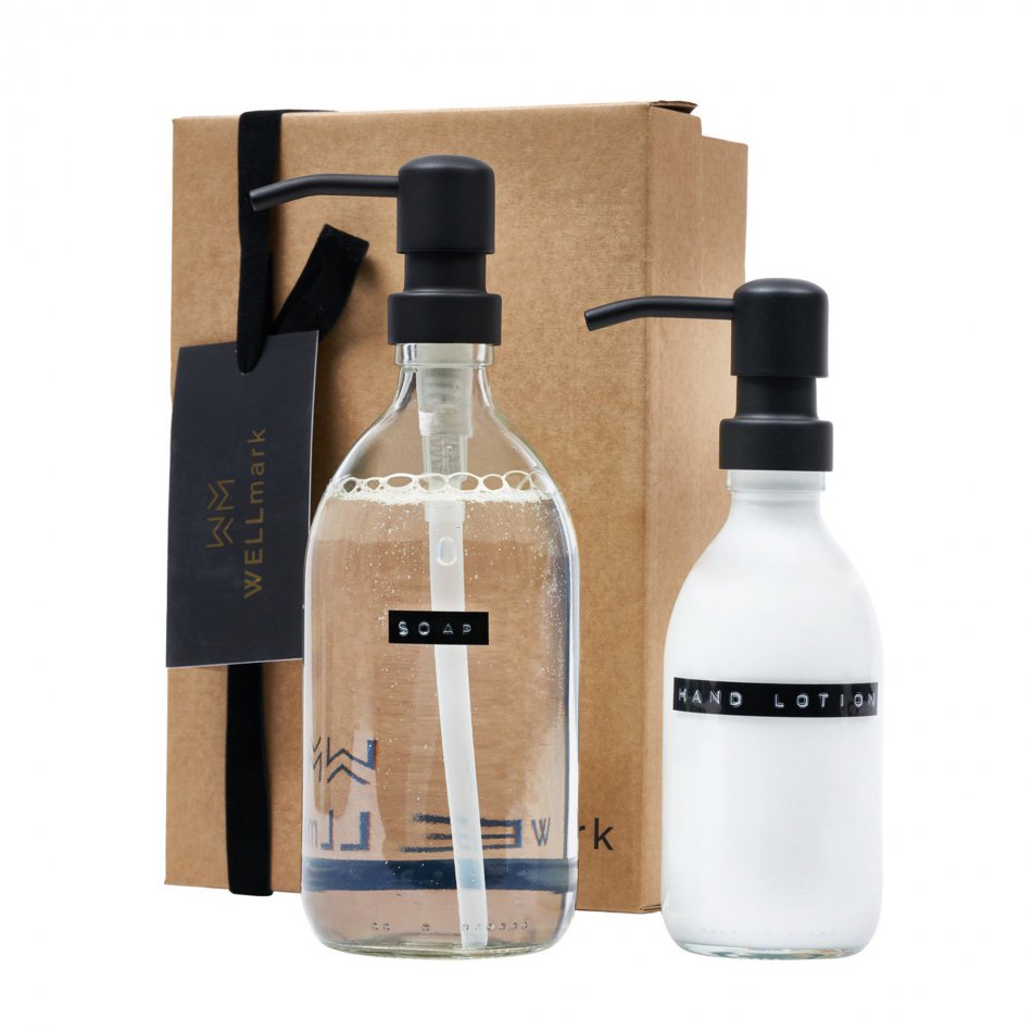 Giftbox lovely hands helder glas zwarte pomp